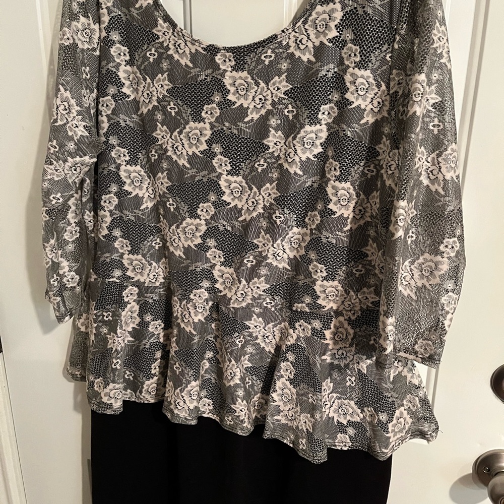 Plus Size Peplum Dress Size 3X